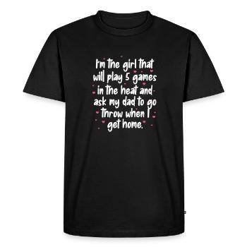 Joueur de softball Baseball Sport Pitcher Cadeau - T-shirt Premium bio Homme - noir - Devant - Nico (187cm)