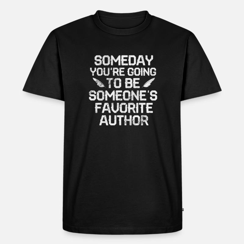 Autor - Männer Premium Bio T-Shirt - Schwarz
