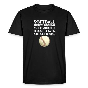 Joueur de softball Baseball Sport Pitcher Cadeau - T-shirt Premium bio Homme - noir - Devant - Nico (187cm)