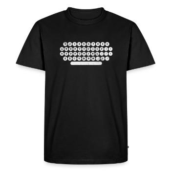 Auteur Auteurs Écrivain Livre Cadeau - T-shirt Premium bio Homme - noir - Devant - Nico (187cm)
