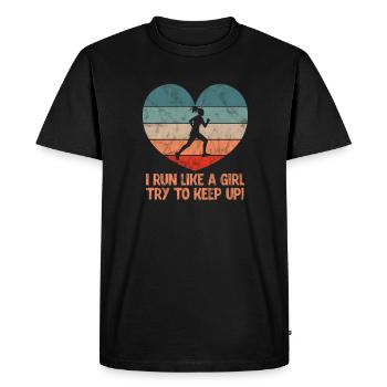 Running Runner Jogging Jogging Runner Cadeau - T-shirt Premium bio Homme - noir - Devant - Nico (187cm)