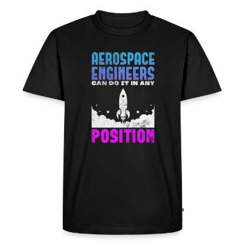 Space Engineer Aeronautical Engineer Gift - Men's Premium Organic T-Shirt - black - Front - Nico (187cm)