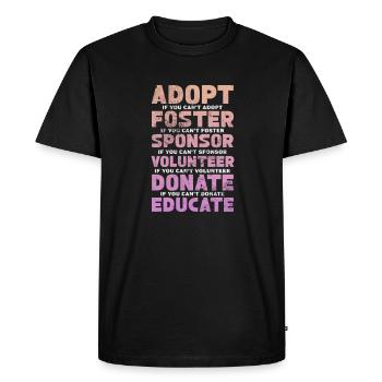 Animal Rescue Animal Rights Animal Love Pet Gift - T-shirt Premium bio Homme - noir - Devant - Nico (187cm)