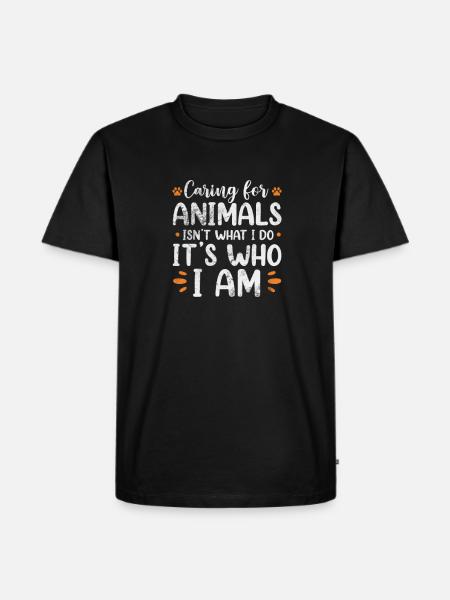 Tierrettung Tierrechte Tierliebe Haustier Geschenk - Herre Premium økologisk T-shirt - sort