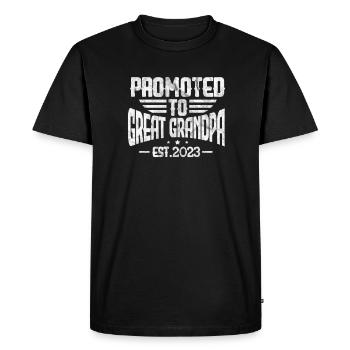 Pregnancy Grandpa - Men's Premium Organic T-Shirt - black - Front - Nico (187cm)