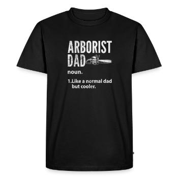 Arboriculteur père grimpeur arboricole cadeau - T-shirt Premium bio Homme - noir - Devant - Nico (187cm)