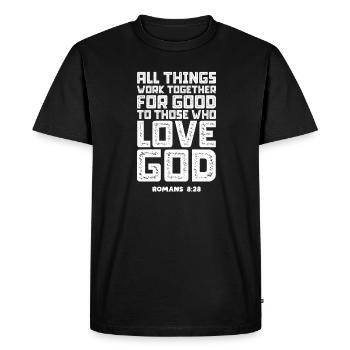 Bible Bible Verse Christian Proverbs Jesus Gift - Men's Premium Organic T-Shirt - black - Front - Nico (187cm)