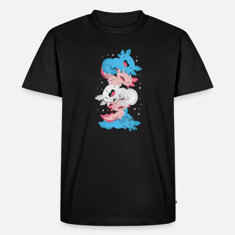 Axolotl Wassertier Wasser Geschenk - Männer Premium Bio T-Shirt - Schwarz