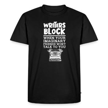 Auteur - T-shirt Premium bio Homme - noir - Devant - Nico (187cm)
