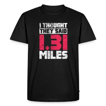 Running Runner Jogging Jogging Runner Cadeau - T-shirt Premium bio Homme - noir - Devant - Nico (187cm)