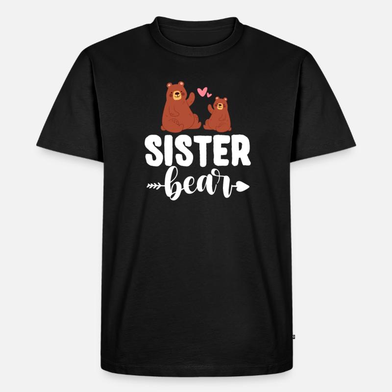 Schwester - Männer Premium Bio T-Shirt - Schwarz