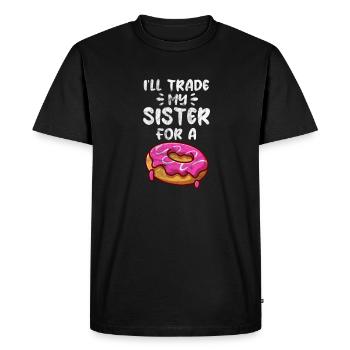 Soeur Frère Frères et sœurs Cadeau de famille - T-shirt Premium bio Homme - noir - Devant - Nico (187cm)