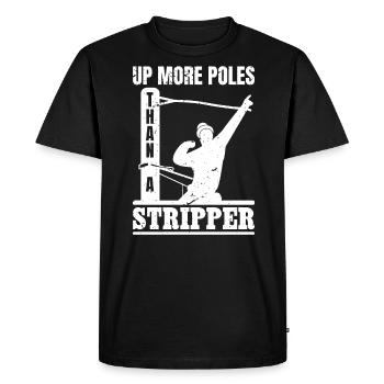 Électricien de lignes électriques - T-shirt Premium bio Homme - noir - Devant - Nico (187cm)