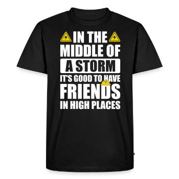 Électricien de lignes électriques - T-shirt Premium bio Homme - noir - Devant - Nico (187cm)