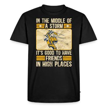 Électricien de lignes électriques - T-shirt Premium bio Homme - noir - Devant - Nico (187cm)