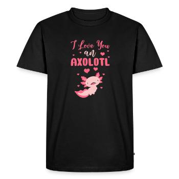 Axolotl - T-shirt Premium bio Homme - noir - Devant - Nico (187cm)