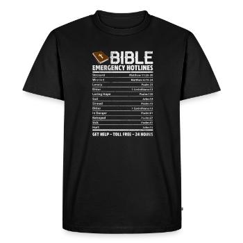 Bible - T-shirt Premium bio Homme - noir - Devant - Nico (187cm)