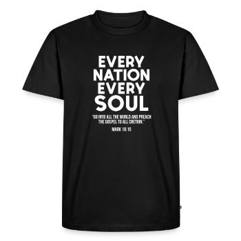 Bible Bible Verse Christian Proverbs Jesus Gift - Men's Premium Organic T-Shirt - black - Front - Nico (187cm)