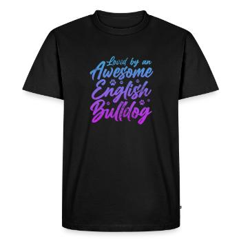 Deutsch Bulldog - Men's Premium Organic T-Shirt - black - Front - Nico (187cm)