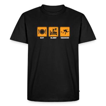 Squash - Men's Premium Organic T-Shirt - black - Front - Nico (187cm)