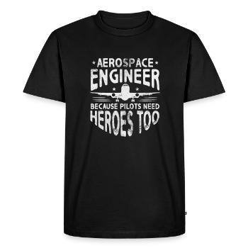 Space Engineer Aeronautical Engineer Gift - Men's Premium Organic T-Shirt - black - Front - Nico (187cm)
