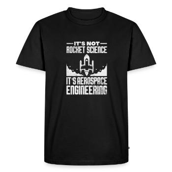 Space Engineer Aeronautical Engineer Gift - Men's Premium Organic T-Shirt - black - Front - Nico (187cm)