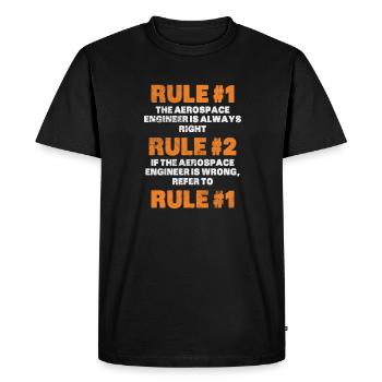 Space Engineer Aeronautical Engineer Gift - Men's Premium Organic T-Shirt - black - Front - Nico (187cm)