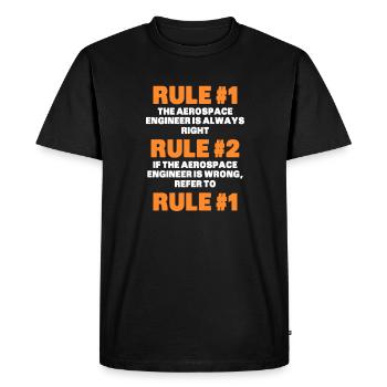 Space Engineer Aeronautical Engineer - Men's Premium Organic T-Shirt - black - Front - Nico (187cm)