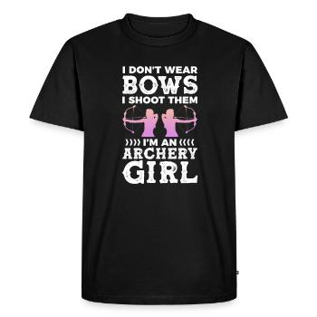 Archerie - T-shirt Premium bio Homme - noir - Devant - Nico (187cm)