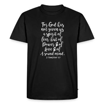 Bible Bible Verse Christian Proverbs Jesus Gift - Men's Premium Organic T-Shirt - black - Front - Nico (187cm)