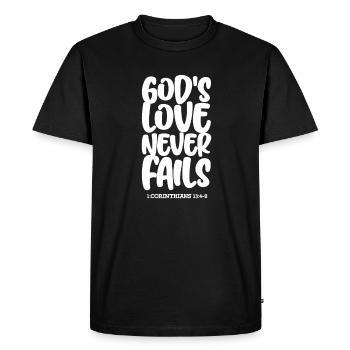 Bible Bible Verse Christian Proverbs Jesus Gift - Men's Premium Organic T-Shirt - black - Front - Nico (187cm)