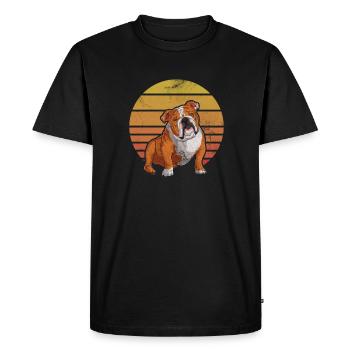 Deutsch Bulldog - Men's Premium Organic T-Shirt - black - Front - Nico (187cm)