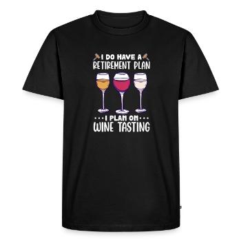 Pension de retraite Pension de pensionné Cadeau de pension de pensionné - T-shirt Premium bio Homme - noir - Devant - Nico (187cm)