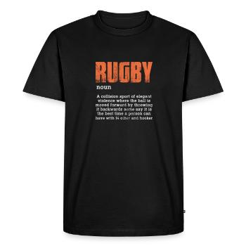 Rugby Club Rugbyteam Football Sport Cadeau - T-shirt Premium bio Homme - noir - Devant - Nico (187cm)