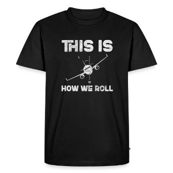Aerospace Engineer Aviation Engineer Gift - Men's Premium Organic T-Shirt - black - Front - Nico (187cm)