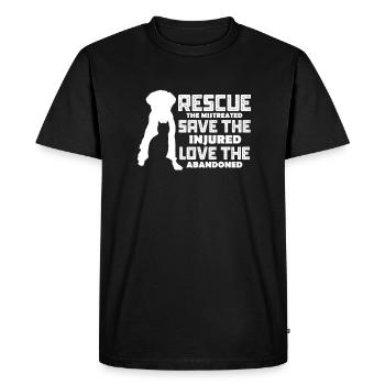 Animal Rescue - Men's Premium Organic T-Shirt - black - Front - Nico (187cm)