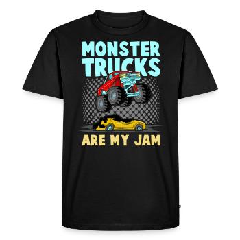 Monster Trucks Are My Jam Monster Truck Show - Men's Premium Organic T-Shirt - black - Front - Nico (187cm)