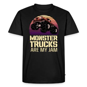 Monster Trucks Are My Jam Monster Truck Show - Men's Premium Organic T-Shirt - black - Front - Nico (187cm)