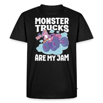 Monster Trucks Are My Jam Monster Truck Show - Men's Premium Organic T-Shirt - black - Front - Nico (187cm)