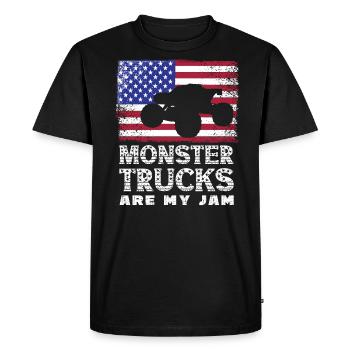 Monster Trucks Are My Jam Monster Truck Show - Men's Premium Organic T-Shirt - black - Front - Nico (187cm)