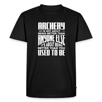 Archerie - T-shirt Premium bio Homme - noir - Devant - Nico (187cm)