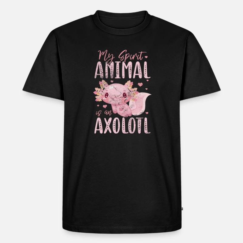 Axolotl Wassertier Wasser Geschenk - Männer Premium Bio T-Shirt - Schwarz