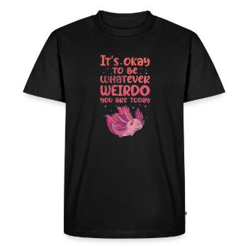 Axolotl Wassertier Wasser Geschenk - Männer Premium Bio T-Shirt - Schwarz - Vorne - Nico (187cm)