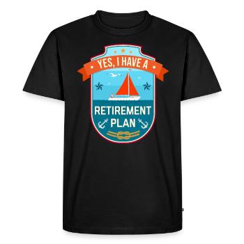 Régime de retraite de voile Voilier marin à la retraite - T-shirt Premium bio Homme - noir - Devant - Nico (187cm)