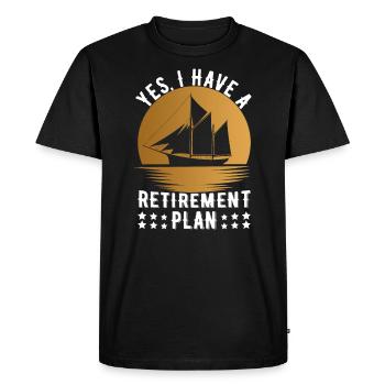 Régime de retraite des marins retraités - T-shirt Premium bio Homme - noir - Devant - Nico (187cm)