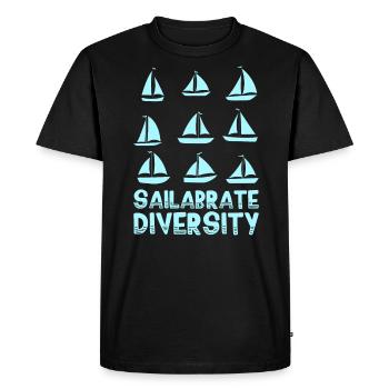 Funny sailboat saying for the boat captain - Men's Premium Organic T-Shirt - black - Front - Nico (187cm)