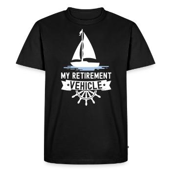 Véhicule Retraité Sailor Sailboat - T-shirt Premium bio Homme - noir - Devant - Nico (187cm)