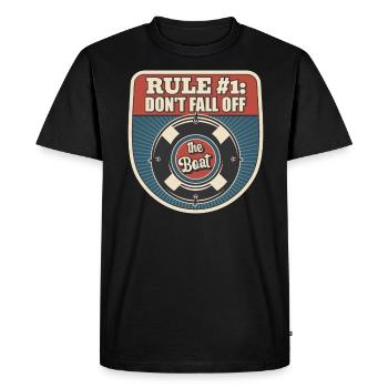 Funny sailboat saying for the boat captain - Men's Premium Organic T-Shirt - black - Front - Nico (187cm)