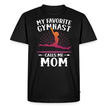My favorite gymnast calls me Mama Gymnastics - Men's Premium Organic T-Shirt - black - Front - Nico (187cm)