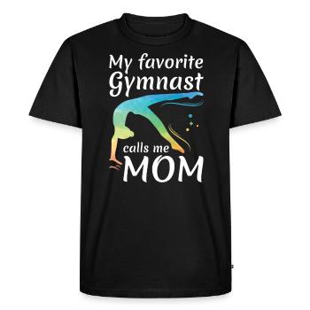 My favorite gymnast calls me Mama Gymnastics - Men's Premium Organic T-Shirt - black - Front - Nico (187cm)